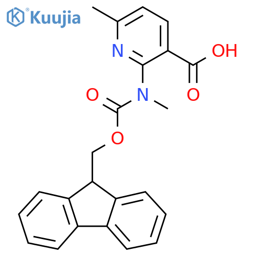 2-({[(9H-fluoren-9-yl)methoxy]carbonyl}(methyl)amino)-6-methylpyridine-3-carboxylic acid structure