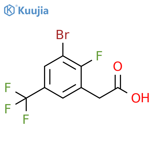 3-Bromo-2-fluoro-5-(trifluoromethyl)phenylacetic acid structure