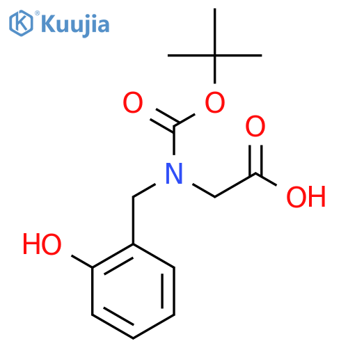 2-{(tert-butoxy)carbonyl(2-hydroxyphenyl)methylamino}acetic acid structure