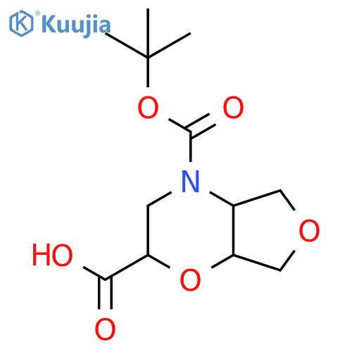 4H-Furo[3,4-b]-1,4-oxazine-2,4-dicarboxylic acid, hexahydro-, 4-(1,1-dimethylethyl) ester structure