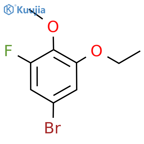 Benzene, 5-bromo-1-ethoxy-3-fluoro-2-methoxy- structure