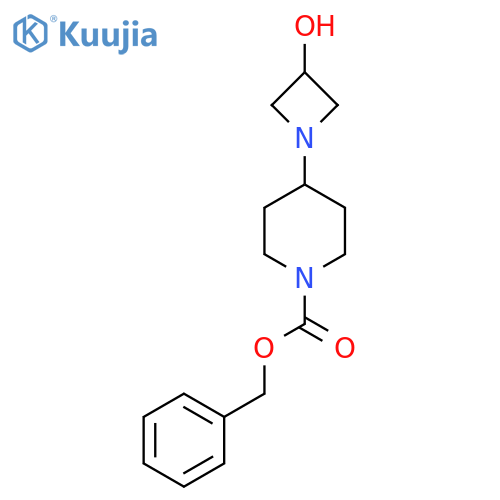 Benzyl 4-(3-hydroxyazetidin-1-yl)piperidine-1-carboxylate structure