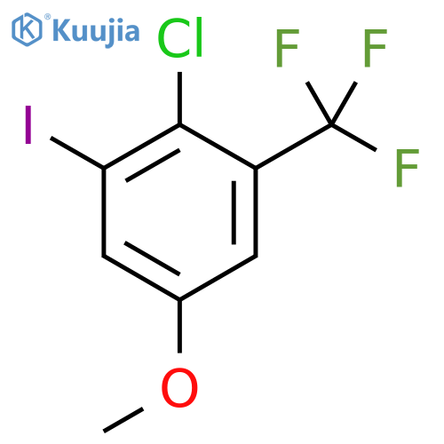 2-Chloro-1-iodo-5-methoxy-3-(trifluoromethyl)benzene structure