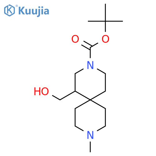tert-butyl 1-(hydroxymethyl)-9-methyl-3,9-diazaspiro5.5undecane-3-carboxylate structure
