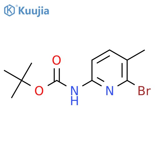 tert-butyl N-(6-bromo-5-methylpyridin-2-yl)carbamate structure