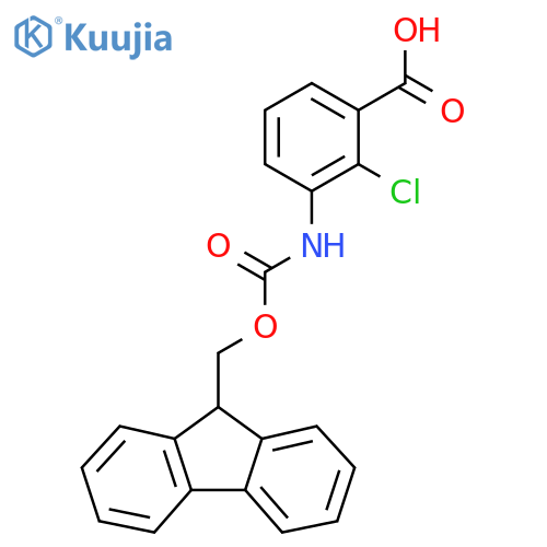 2-chloro-3-({[(9H-fluoren-9-yl)methoxy]carbonyl}amino)benzoic acid structure