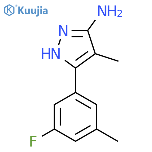3-(3-fluoro-5-methylphenyl)-4-methyl-1H-pyrazol-5-amine structure