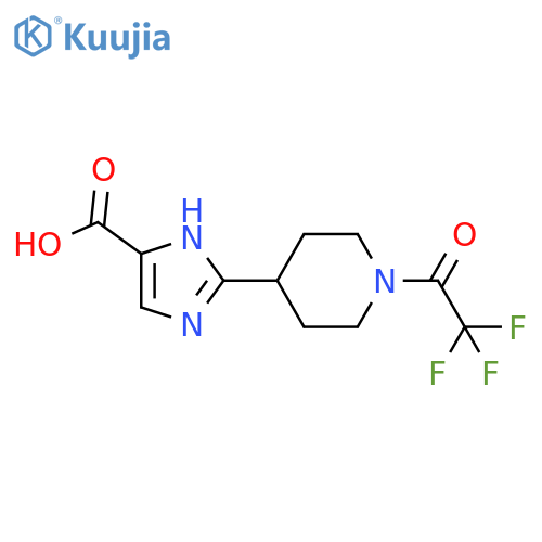 2-[1-(trifluoroacetyl)piperidin-4-yl]-1H-imidazole-4-carboxylic acid structure