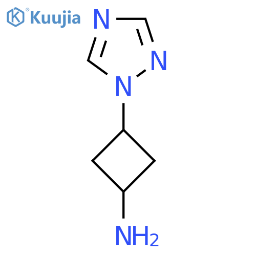 3-(1H-1,2,4-triazol-1-yl)cyclobutan-1-amine structure