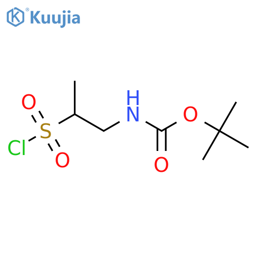 tert-butyl N-[2-(chlorosulfonyl)propyl]carbamate structure