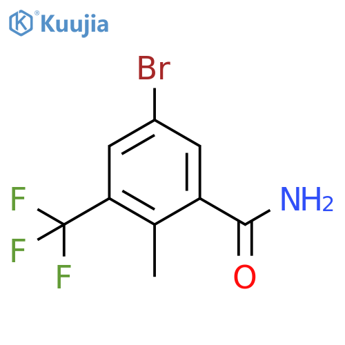 5-Bromo-2-methyl-3-
(trifluoromethyl)benzamide structure