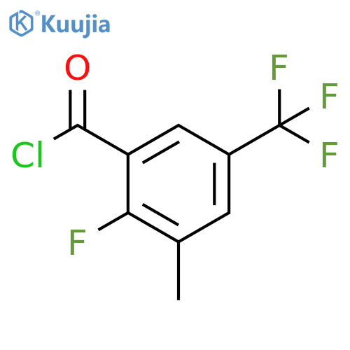 2-Fluoro-3-methyl-5-(trifluoromethyl)benzoyl chloride structure