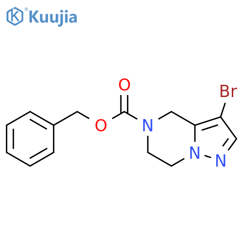 benzyl 3-bromo-4H,5H,6H,7H-pyrazolo1,5-apyrazine-5-carboxylate structure