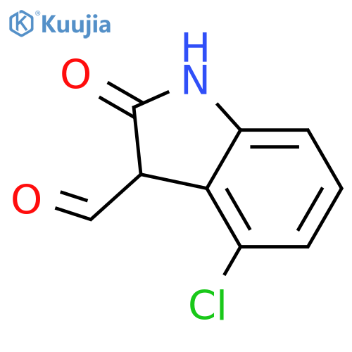 4-chloro-2-oxo-indoline-3-carbaldehyde structure