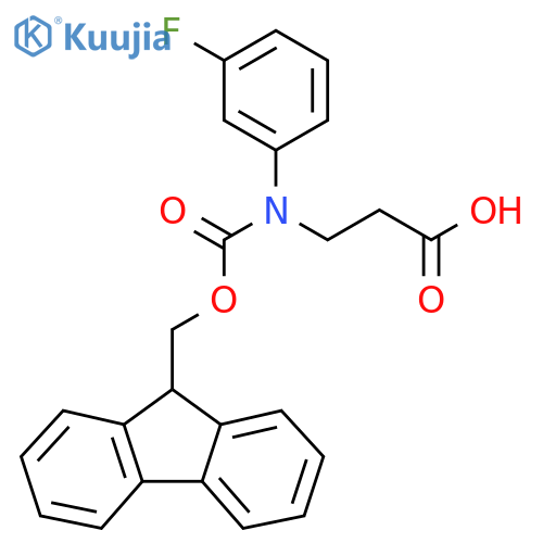 3-({[(9H-fluoren-9-yl)methoxy]carbonyl}(3-fluorophenyl)amino)propanoic acid structure