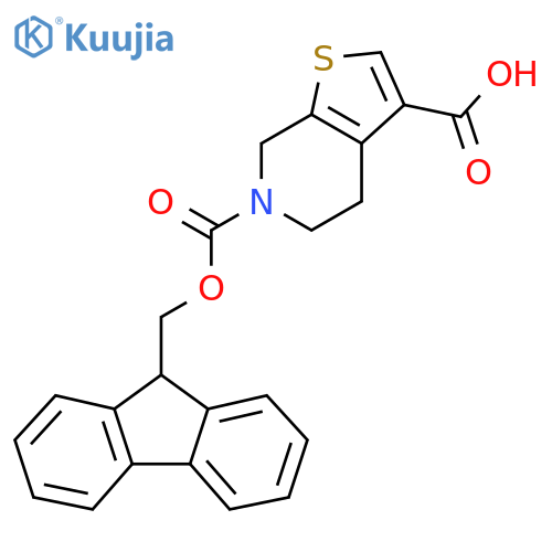 6-{[(9H-fluoren-9-yl)methoxy]carbonyl}-4H,5H,6H,7H-thieno[2,3-c]pyridine-3-carboxylic acid structure