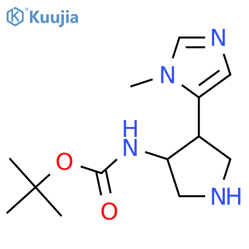 tert-butyl N-4-(1-methyl-1H-imidazol-5-yl)pyrrolidin-3-ylcarbamate structure