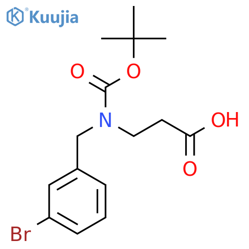 3-{(3-bromophenyl)methyl(tert-butoxy)carbonylamino}propanoic acid structure