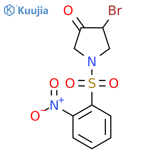 4-Bromo-1-(2-nitro-benzenesulfonyl)-pyrrolidin-3-one structure