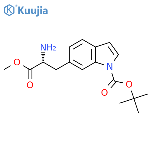 tert-butyl 6-[(2R)-2-amino-3-methoxy-3-oxo-propyl]indole-1-carboxylate structure