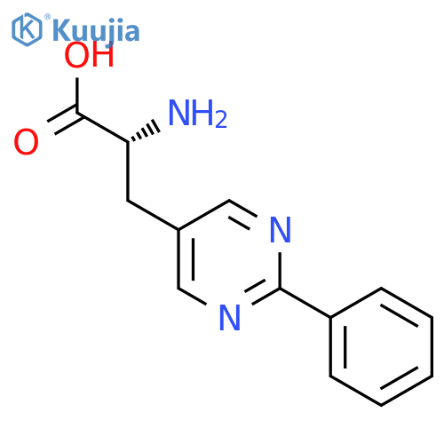 (2R)-2-amino-3-(2-phenylpyrimidin-5-yl)propanoic acid structure