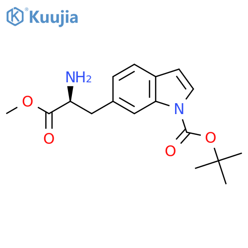 tert-butyl 6-[(2S)-2-amino-3-methoxy-3-oxo-propyl]indole-1-carboxylate structure