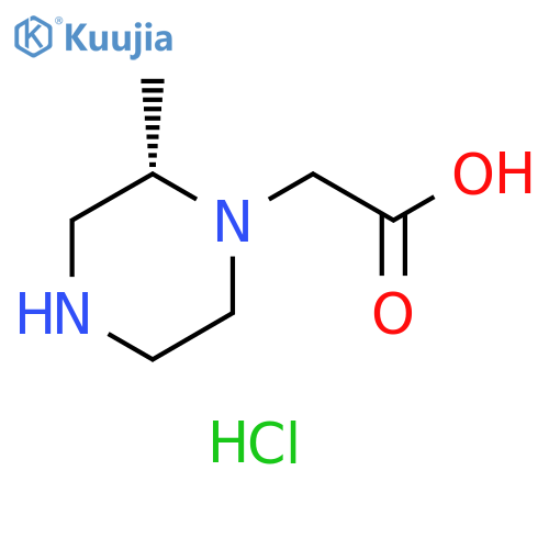 2-[(2S)-2-methylpiperazin-1-yl]acetic acid;hydrochloride structure