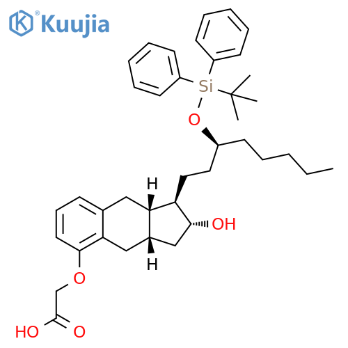 Acetic acid, 2-[[(1R,2R,3aS,9aS)-1-[(3S)-3-[[(1,1-dimethylethyl)diphenylsilyl]oxy]octyl]-2,3,3a,4,9,9a-hexahydro-2-hydroxy-1H-benz[f]inden-5-yl]oxy]- structure