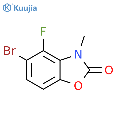 5-bromo-4-fluoro-3-methyl-1,3-benzoxazol-2-one structure