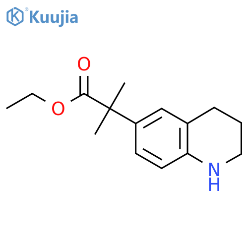 Ethyl 2-methyl-2-(1,2,3,4-tetrahydroquinolin-6-yl)propanoate structure