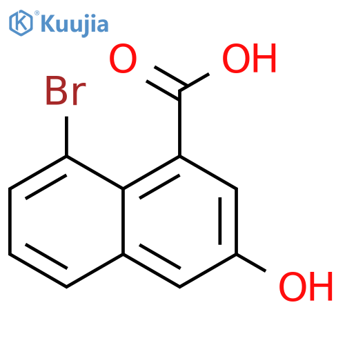 8-bromo-3-hydroxy-naphthalene-1-carboxylic acid structure