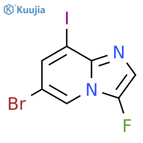 6-bromo-3-fluoro-8-iodo-imidazo[1,2-a]pyridine structure