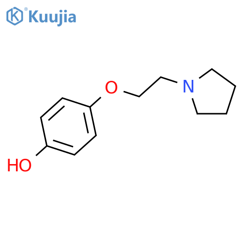 4-2-(pyrrolidin-1-yl)ethoxyphenol structure