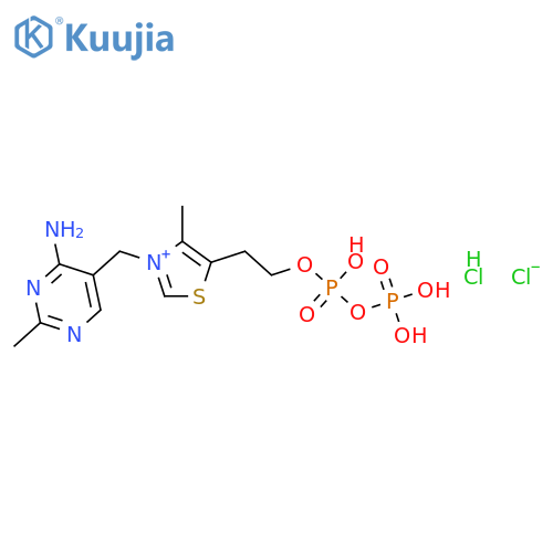 Thiazolium,3-[(4-amino-2-methyl-5-pyrimidinyl)methyl]-4-methyl-5-(4,6,6-trihydroxy-4,6-dioxido-3,5-dioxa-4,6-diphosphahex-1-yl)-,chloride, monohydrochloride (9CI) structure