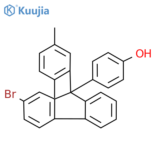 4-(2-Bromo-9-(2,5-dimethylphenyl)-9H-fluoren-9-yl)phenol structure