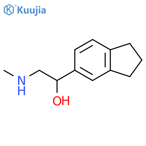 1-(2,3-dihydro-1H-inden-5-yl)-2-(methylamino)ethan-1-ol structure