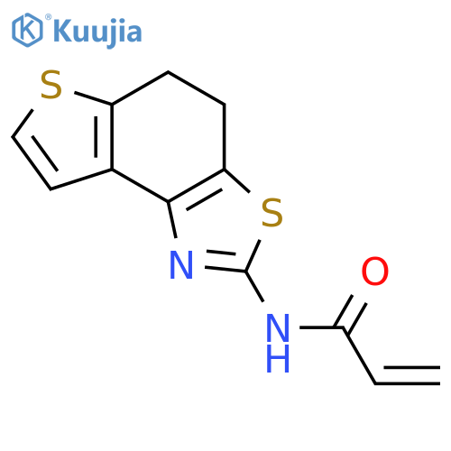 N-{5,10-dithia-3-azatricyclo7.3.0.0,2,6dodeca-1(9),2(6),3,11-tetraen-4-yl}prop-2-enamide structure