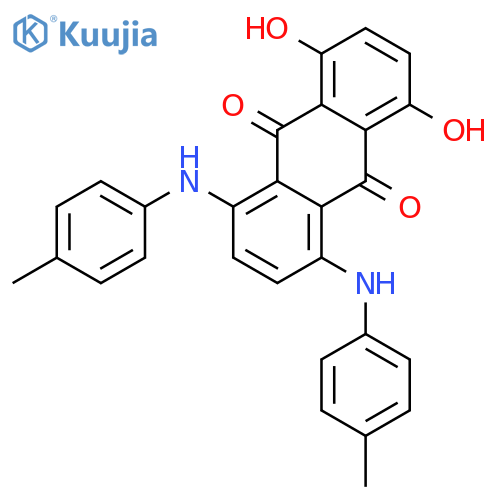 1,4-Dihydroxy-5,8-bis(p-tolylamino)anthraquinone structure