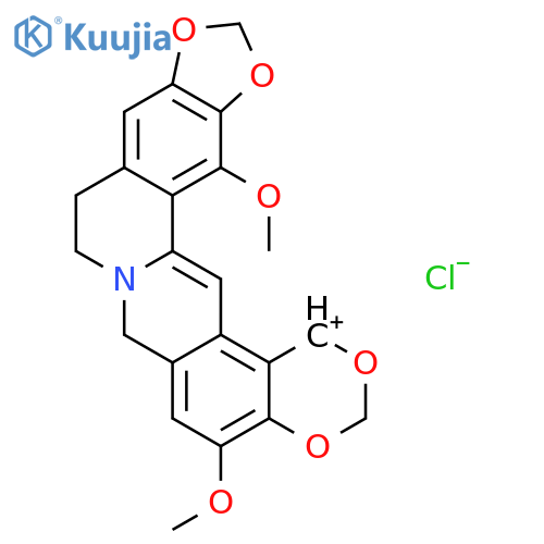 5,15-dimethoxy-9,10-dihydro-1H-[1,3]dioxino[5',4':5,6]isoquino[3,2-a][1,3]dioxolo[4,5-g]isoquinolinylium; chloride structure