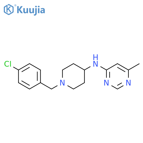 N-{1-[(4-chlorophenyl)methyl]piperidin-4-yl}-6-methylpyrimidin-4-amine structure