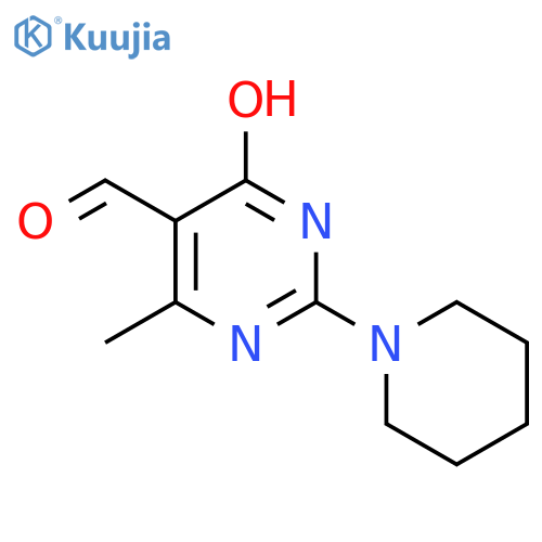 4-Hydroxy-6-methyl-2-piperidin-1-ylpyrimidine-5-carbaldehyde structure