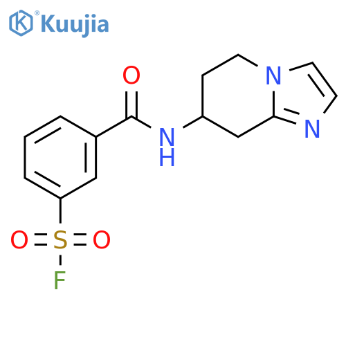 3-({5H,6H,7H,8H-imidazo[1,2-a]pyridin-7-yl}carbamoyl)benzene-1-sulfonyl fluoride structure
