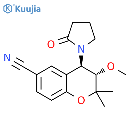 (3S,4R)-3,4-Dihydro-3-methoxy-2,2-dimethyl-4-(2-oxo-1-pyrrolidinyl)-2H-1-benzopyran-6-carbonitrile structure