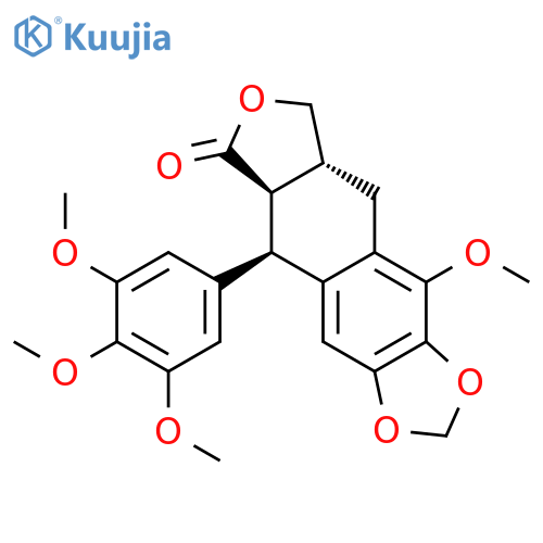 Furo[3',4':6,7]naphtho[2,3-d]-1,3-dioxol-6(5aH)-one,5,8,8a,9-tetrahydro-10-methoxy-5-(3,4,5-trimethoxyphenyl)-, (5R,5aR,8aR)- structure