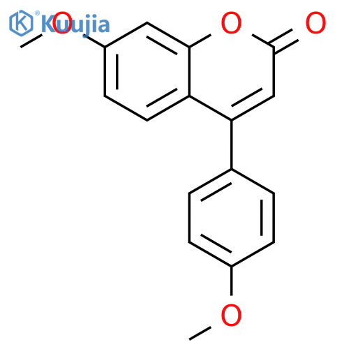 2H-1-Benzopyran-2-one, 7-methoxy-4-(4-methoxyphenyl)- structure