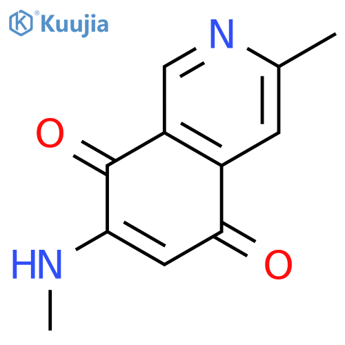 3-methyl-7-(methylamino)-5,8-isoquinolinedione structure