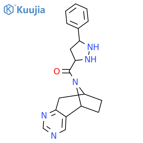 12-(3-phenyl-1H-pyrazole-5-carbonyl)-4,6,12-triazatricyclo[7.2.1.0^{2,7}]dodeca-2(7),3,5-triene structure