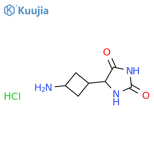 5-(3-Aminocyclobutyl)imidazolidine-2,4-dione;hydrochloride structure