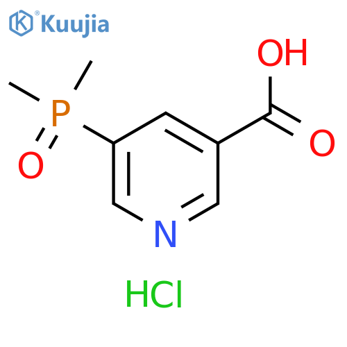 3-Pyridinecarboxylic acid, 5-(dimethylphosphinyl)-, hydrochloride (1:1) structure