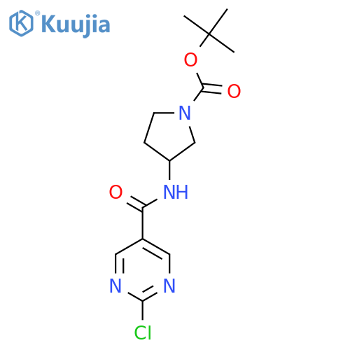 Tert-butyl 3-[(2-chloropyrimidine-5-carbonyl)amino]pyrrolidine-1-carboxylate structure